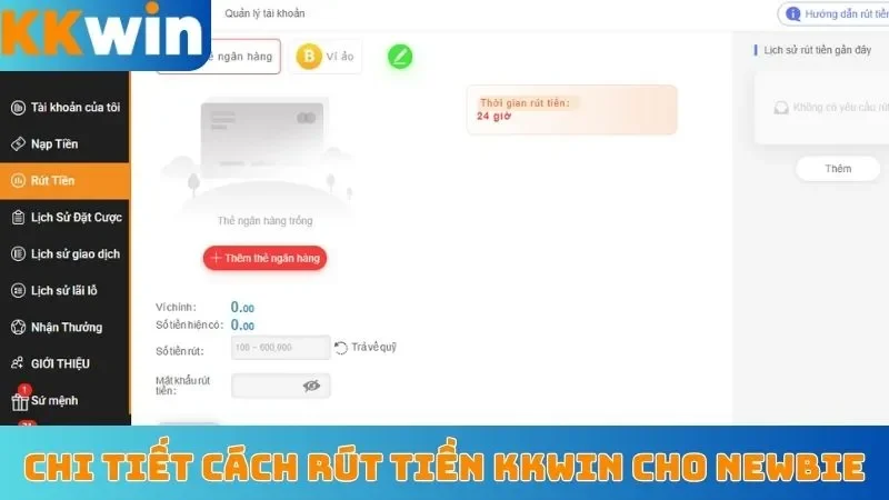 Chi tiết cách rút tiền KKWin cho newbie